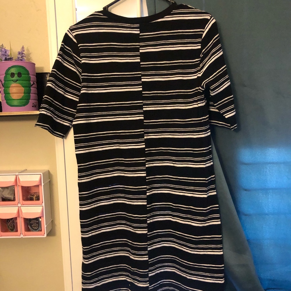 Striped B&W skater dress